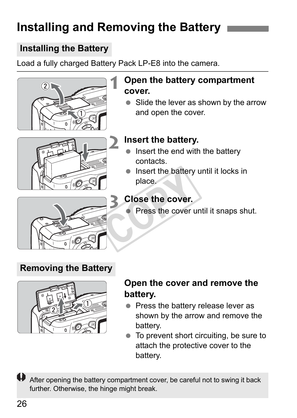 Cop y | Canon eos rebel T2i User Manual | Page 26 / 260