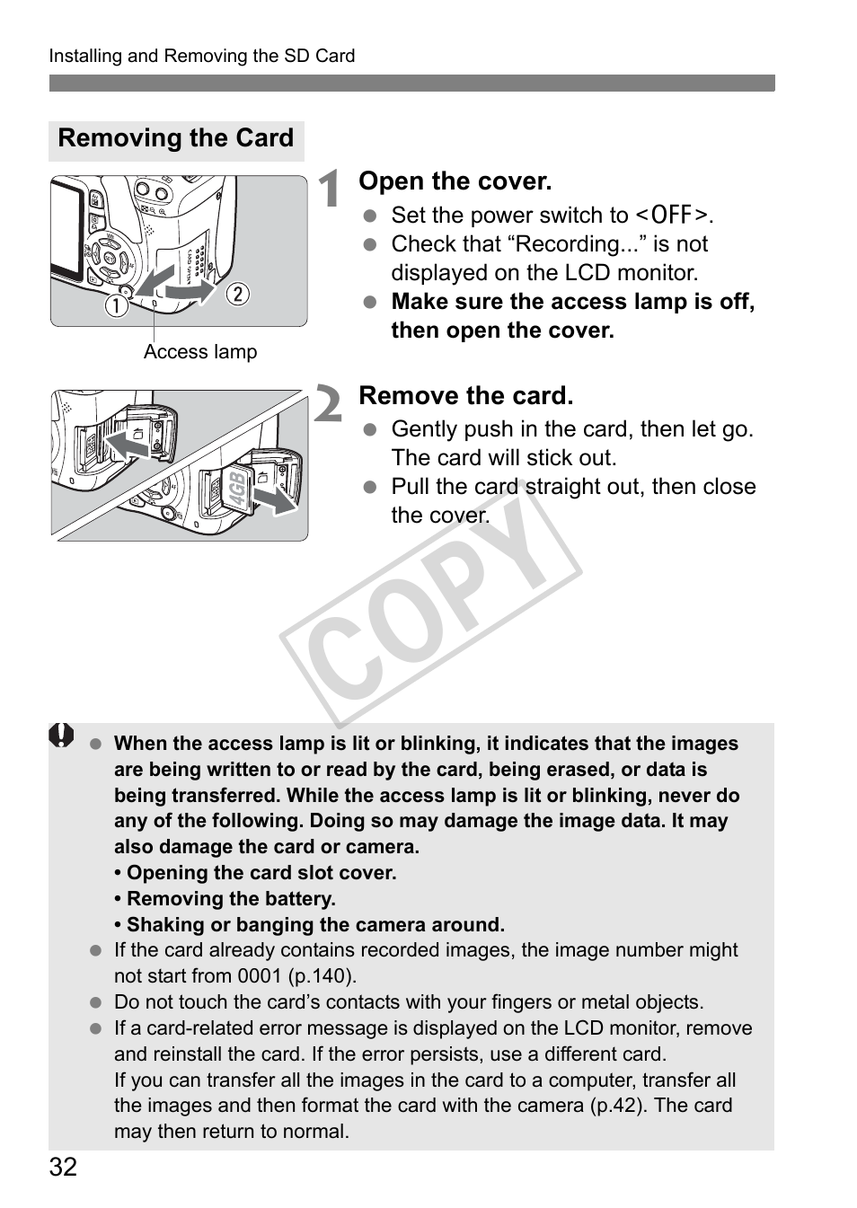 Cop y | Canon eos rebel T2i User Manual | Page 32 / 260