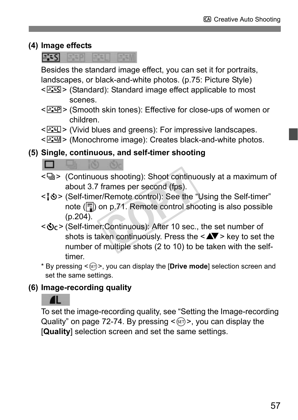 Cop y | Canon eos rebel T2i User Manual | Page 57 / 260