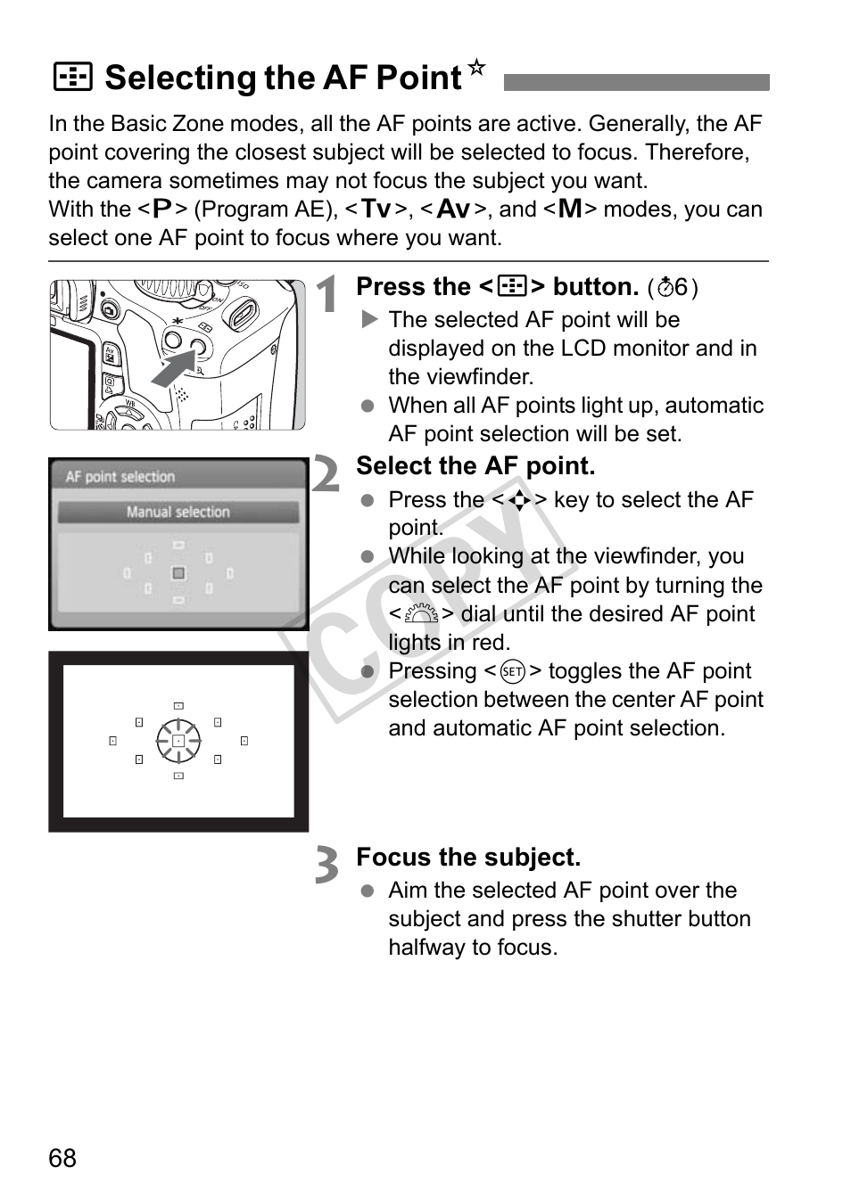 Cop y | Canon eos rebel T2i User Manual | Page 68 / 260