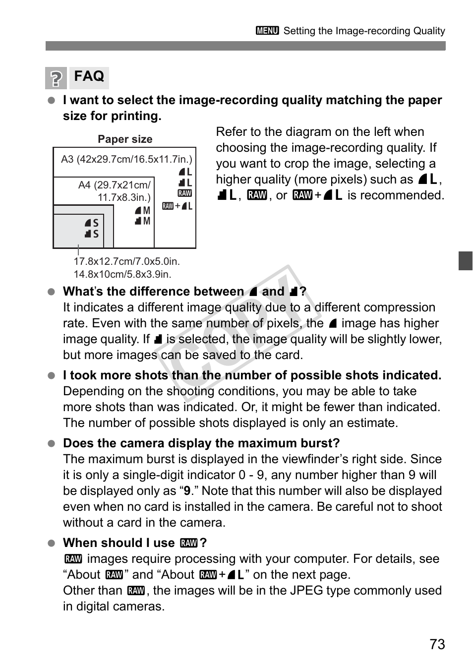 Cop y | Canon eos rebel T2i User Manual | Page 73 / 260