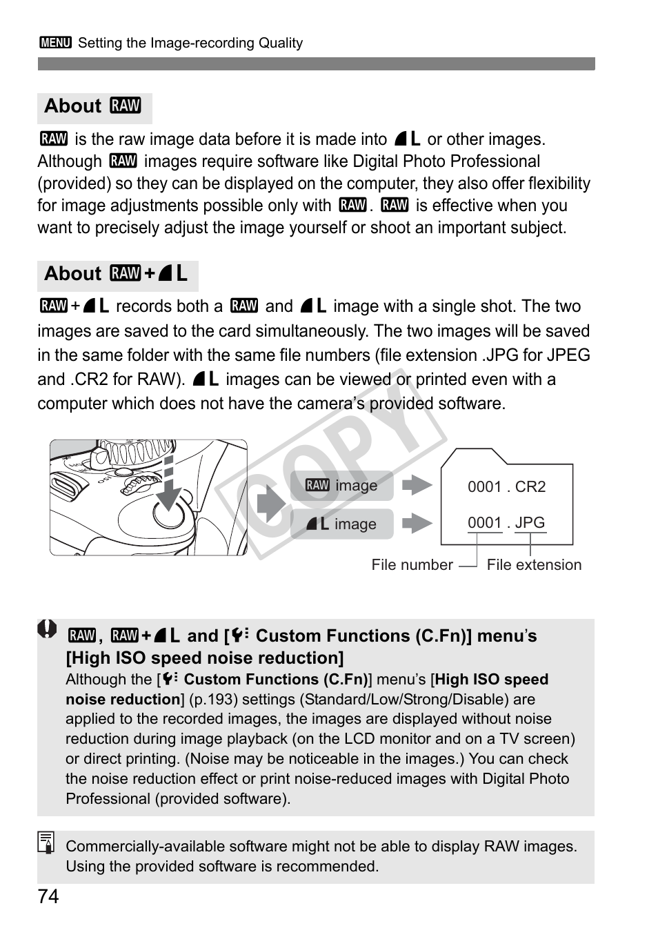 Cop y | Canon eos rebel T2i User Manual | Page 74 / 260