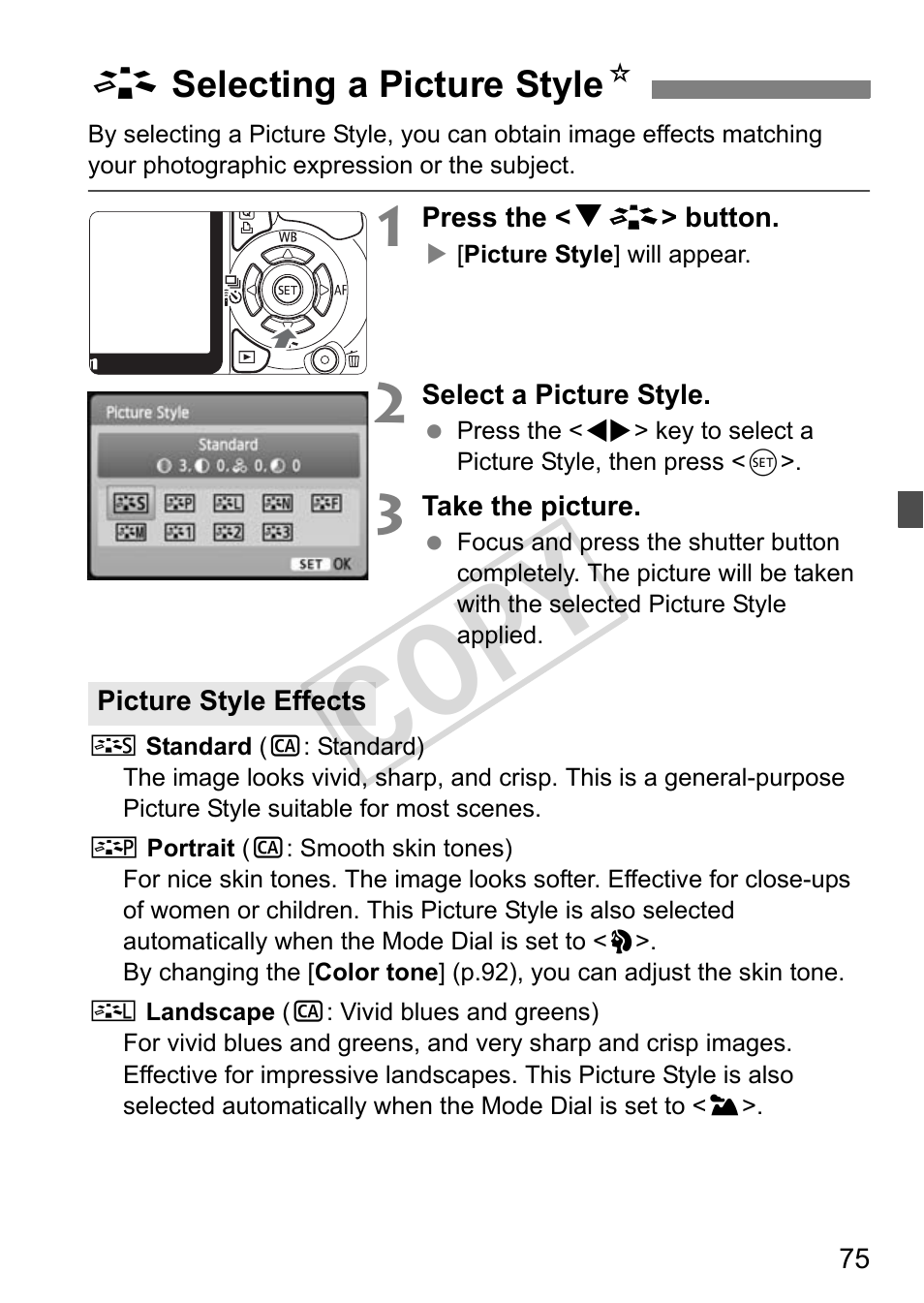 Cop y | Canon eos rebel T2i User Manual | Page 75 / 260