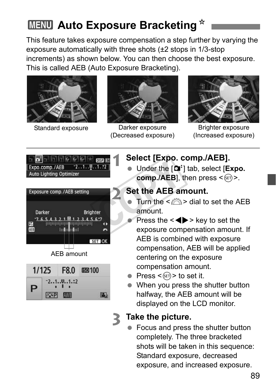 Cop y | Canon eos rebel T2i User Manual | Page 89 / 260