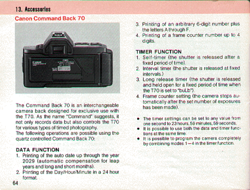 Canon t70 User Manual | Page 64 / 77