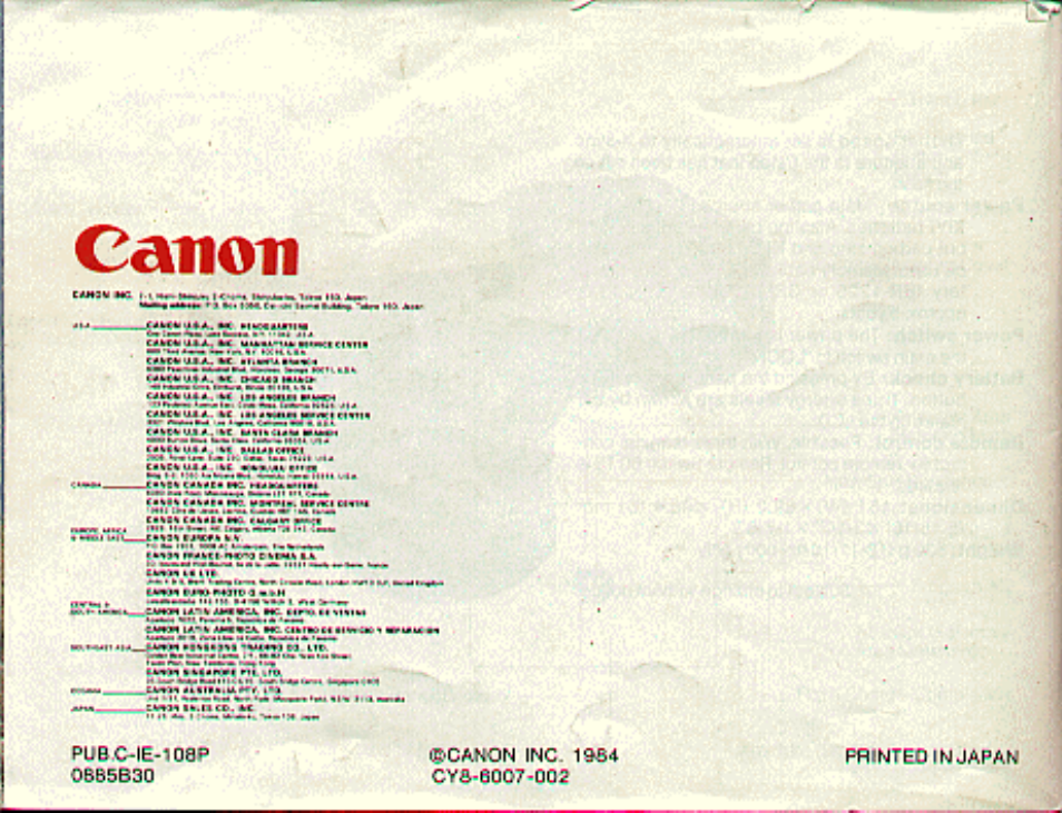 Canon | Canon t70 User Manual | Page 76 / 77