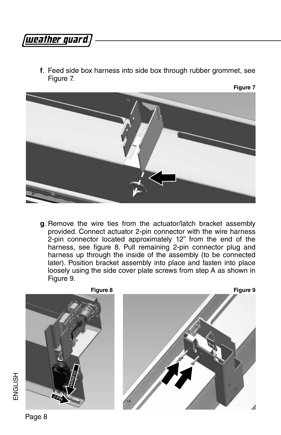 WEATHER GUARD Model QDKSBP01 Quick Draw Kit, Lo-Side, Passenger Side User Manual | Page 8 / 16