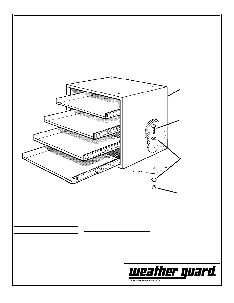 WEATHER GUARD Model 8931-3 Parts Box Cabinet User Manual | 2 pages