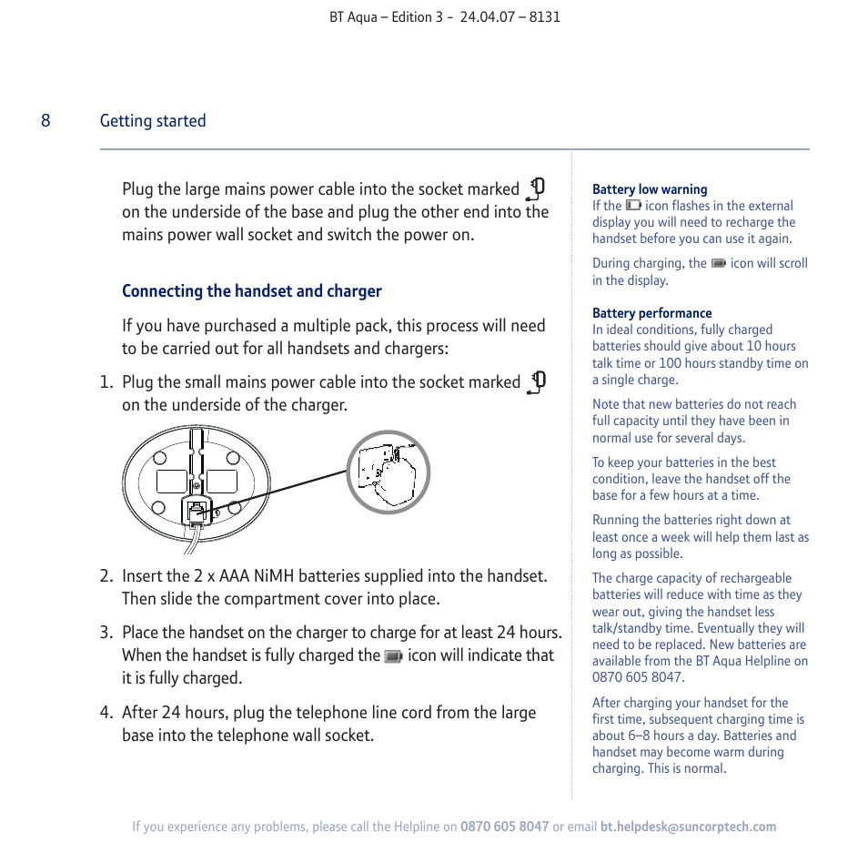 BT Aqua Cordless Telephone User Manual | Page 8 / 88