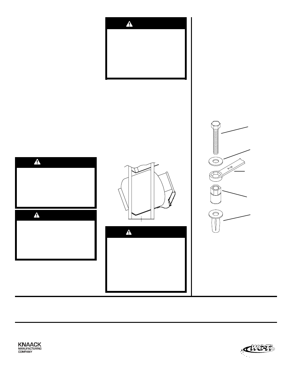 Warning, Caution | WEATHER GUARD Model 9864-3-01 Refrigerant Tank Rack, 4 x 30 lbs, 48-1/2 in 13 in x 8 in User Manual | Page 2 / 2