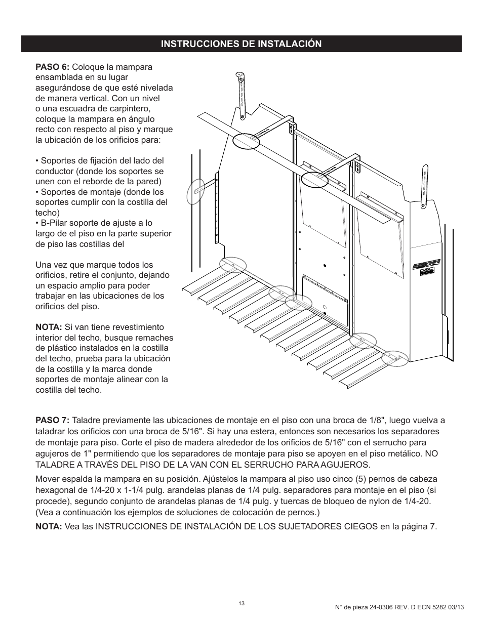 WEATHER GUARD Model 96102-3-01 Screen Bulkhead, Full-Size, Ford, GM User Manual | Page 13 / 24