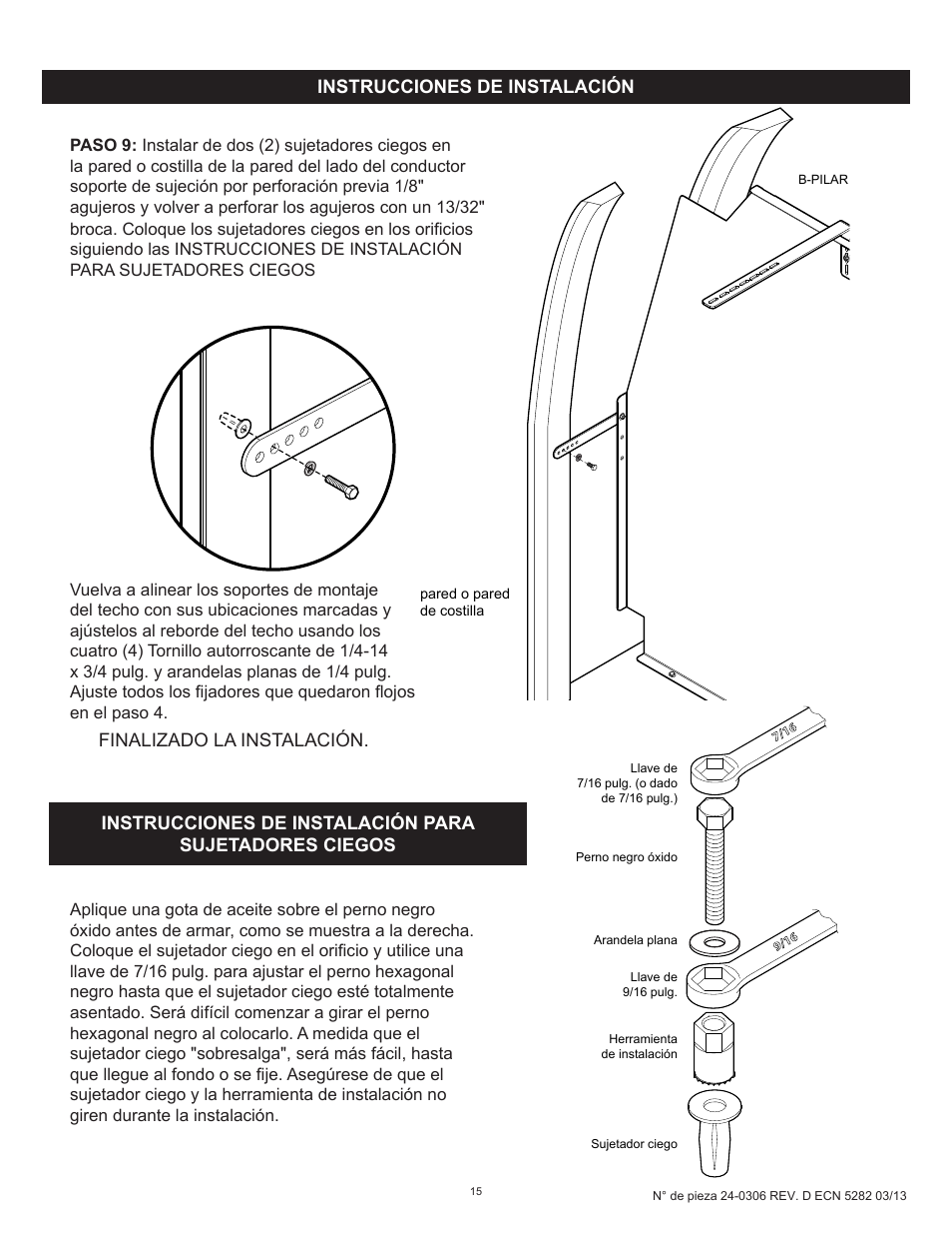WEATHER GUARD Model 96102-3-01 Screen Bulkhead, Full-Size, Ford, GM User Manual | Page 15 / 24