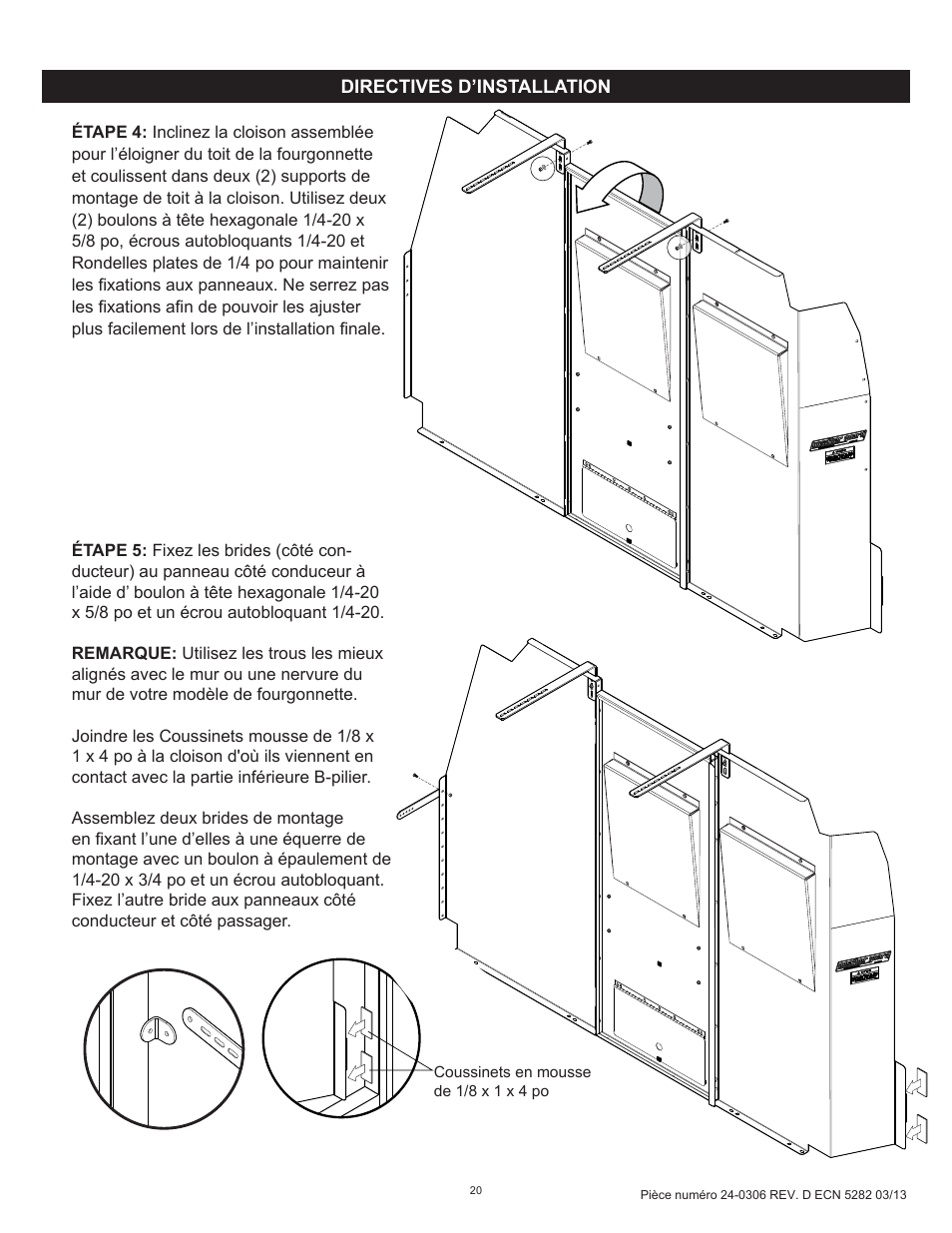 WEATHER GUARD Model 96102-3-01 Screen Bulkhead, Full-Size, Ford, GM User Manual | Page 20 / 24