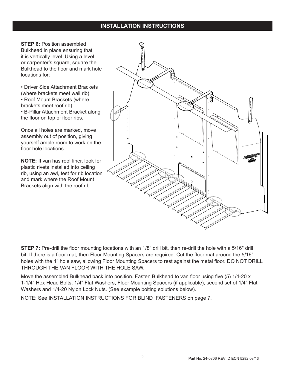 WEATHER GUARD Model 96102-3-01 Screen Bulkhead, Full-Size, Ford, GM User Manual | Page 5 / 24