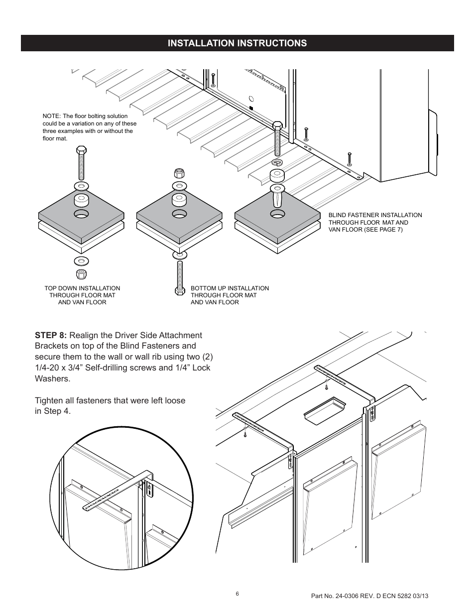 Installation instructions | WEATHER GUARD Model 96102-3-01 Screen Bulkhead, Full-Size, Ford, GM User Manual | Page 6 / 24