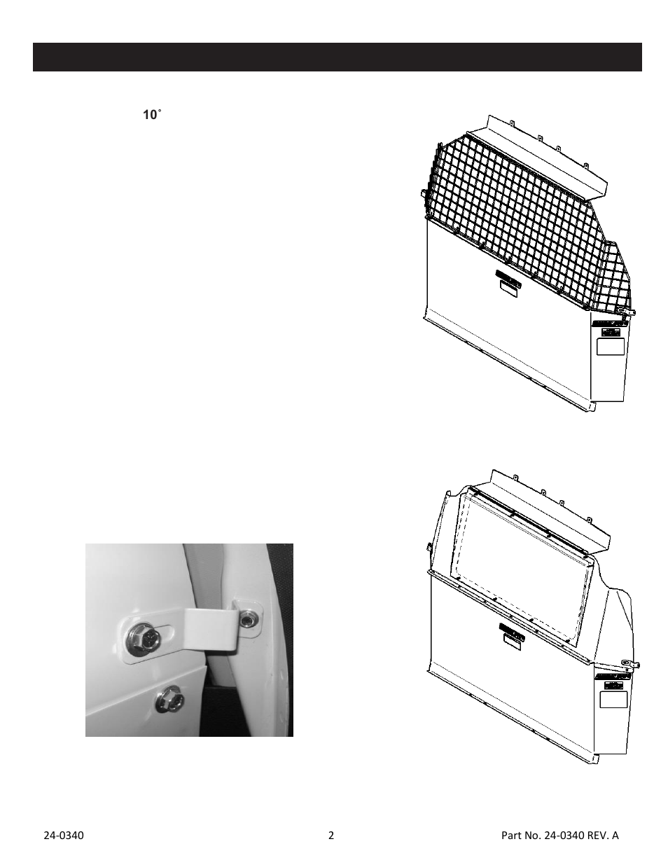 WEATHER GUARD Model 96515-3-01 Window Bulkhead, Compact, RAM CV User Manual | Page 2 / 4