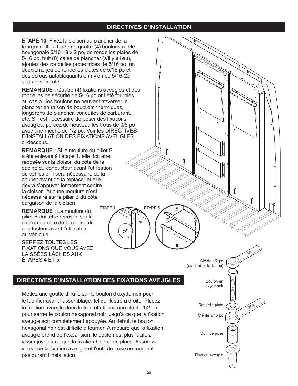 WEATHER GUARD Model 96121-3-01 Window Bulkhead, Mid/High-Roof, Mercedes-Benz Sprinter User Manual | Page 26 / 27