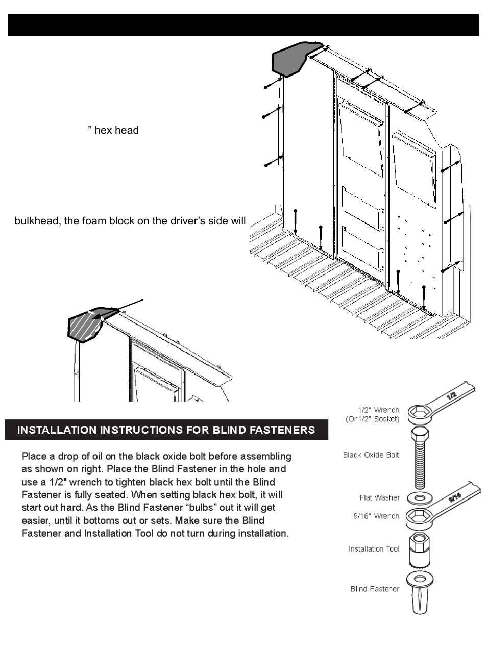 Installation instructions | WEATHER GUARD Model 96142-3-01 Screen Bulkhead, Steel, Standard/High-Roof, RAM ProMaster User Manual | Page 6 / 7
