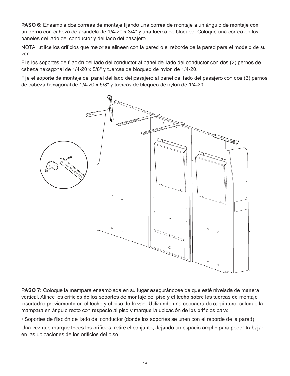 WEATHER GUARD Model 96201-3-01 Window Bulkhead, Mid/High-Roof, Nissan NV User Manual | Page 14 / 27