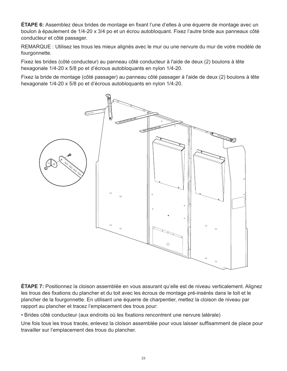 WEATHER GUARD Model 96201-3-01 Window Bulkhead, Mid/High-Roof, Nissan NV User Manual | Page 23 / 27