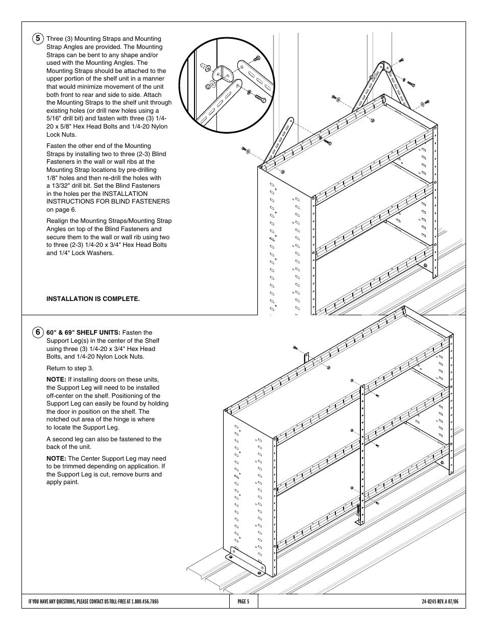 WEATHER GUARD Model 8395-3-01 Jumbo Shelf, 59-1/2 in x 69-1/4 in x 24 in User Manual | Page 5 / 6
