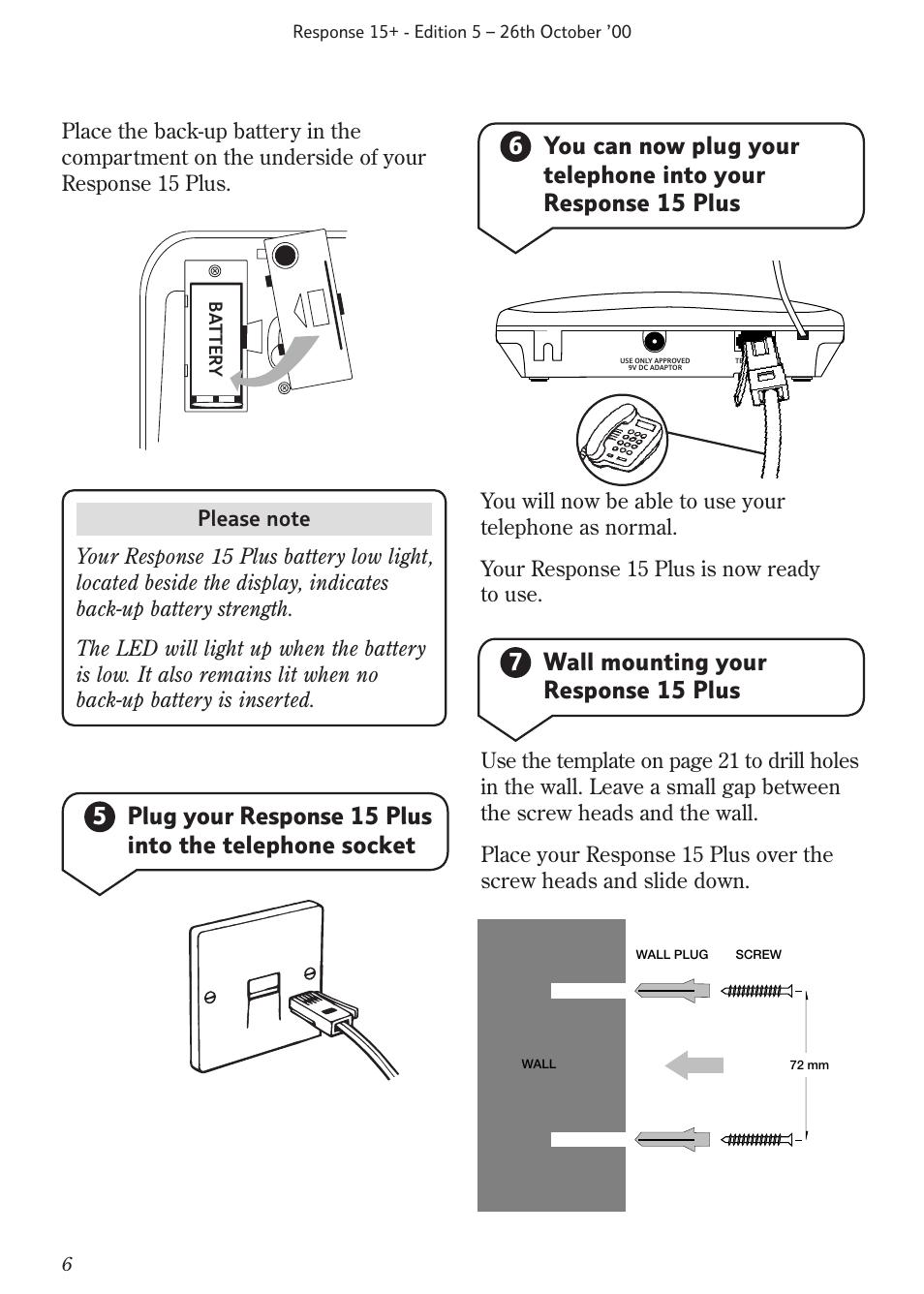 BT Response 15+ User Manual | Page 8 / 26