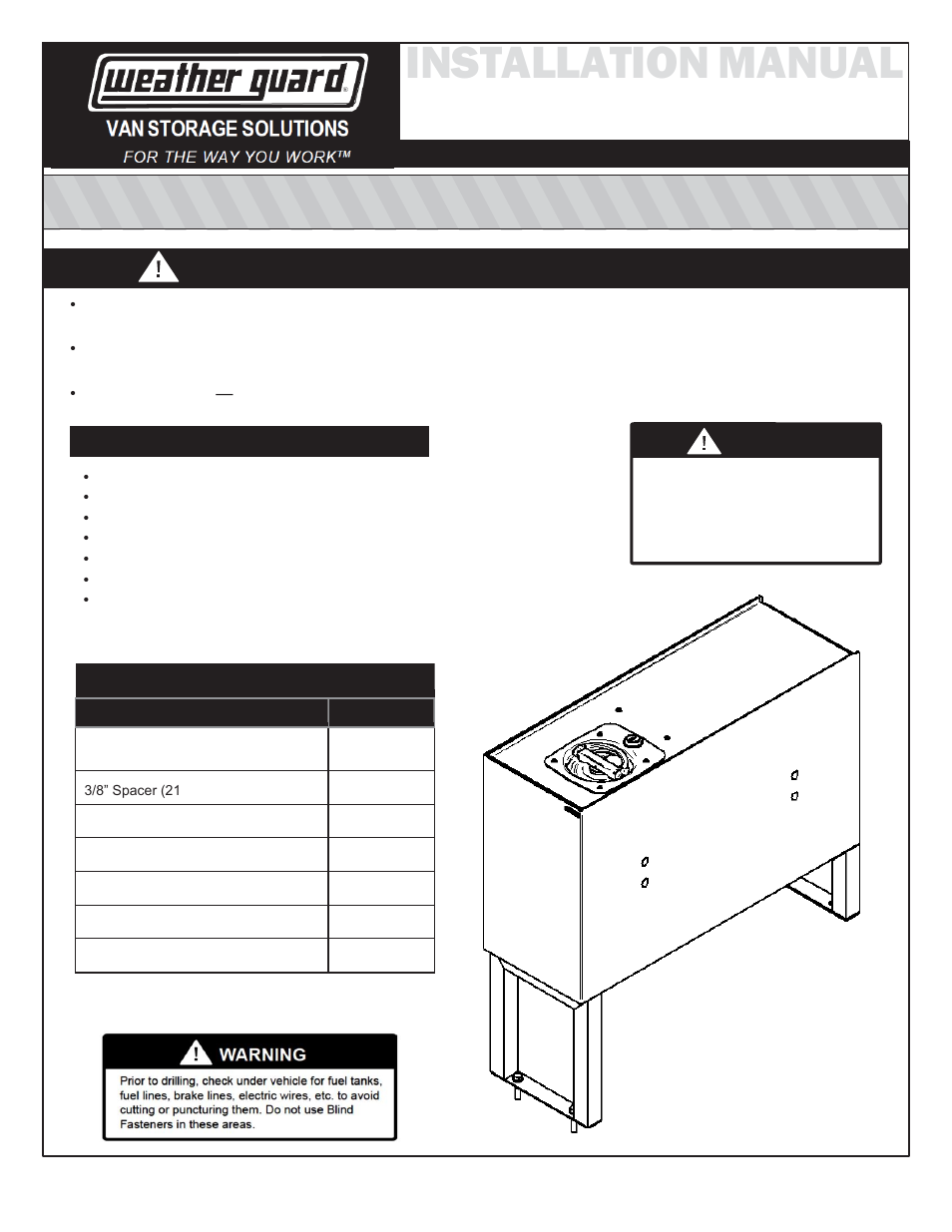 WEATHER GUARD Model 9010-3-01 Cab Command Center, 7-1/2 in User Manual | 3 pages