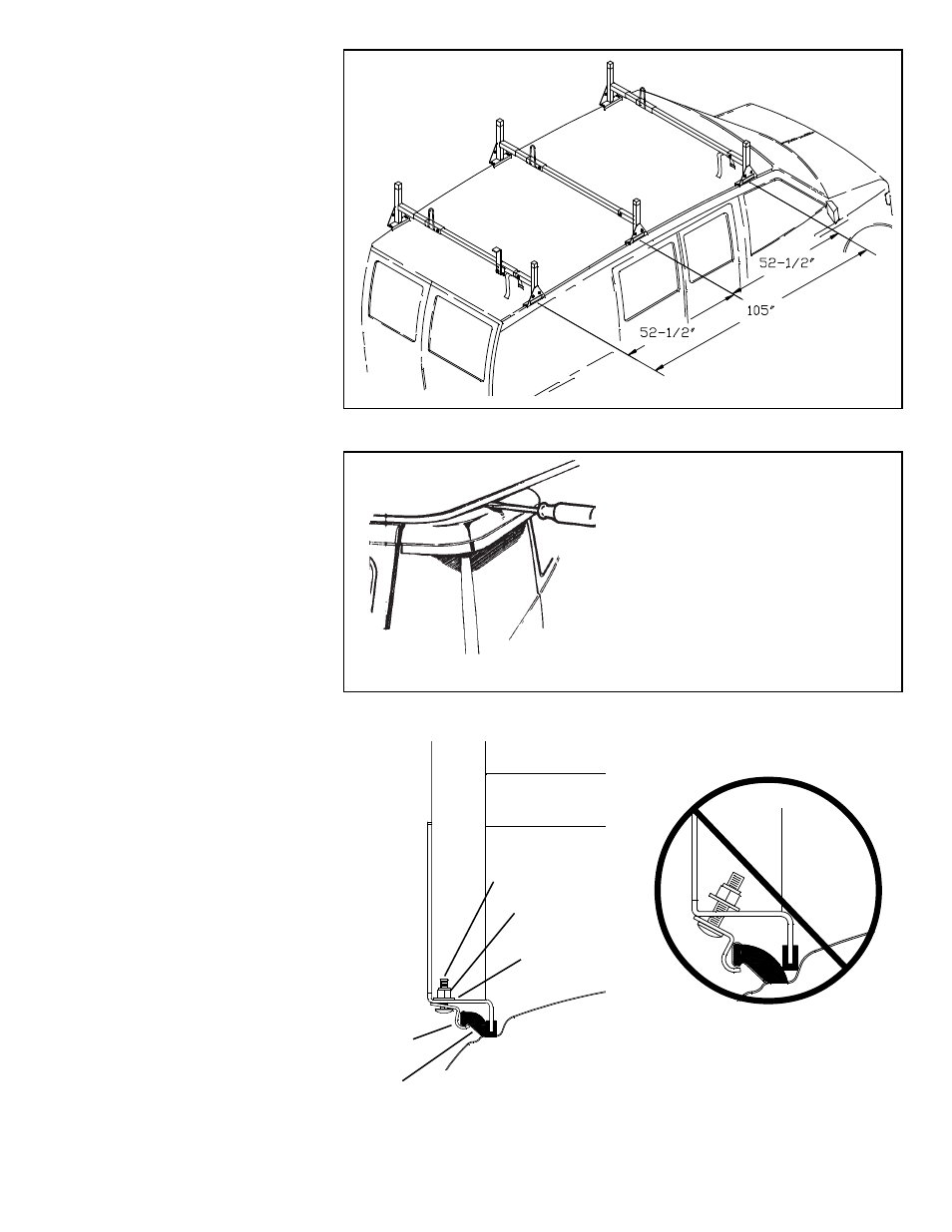 WEATHER GUARD Model 216-5 All-Purpose Rack, Steel, Full-Size, 3 Cross Member User Manual | Page 3 / 4