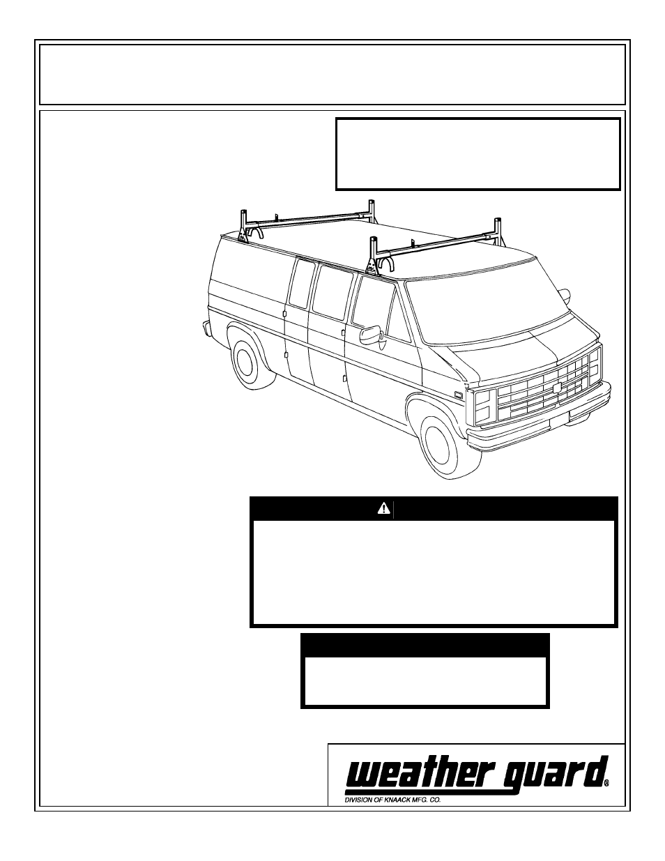 WEATHER GUARD Model 229-3 All-Purpose Rack, Aluminum, Full-Size, 3 Cross Member User Manual | 4 pages