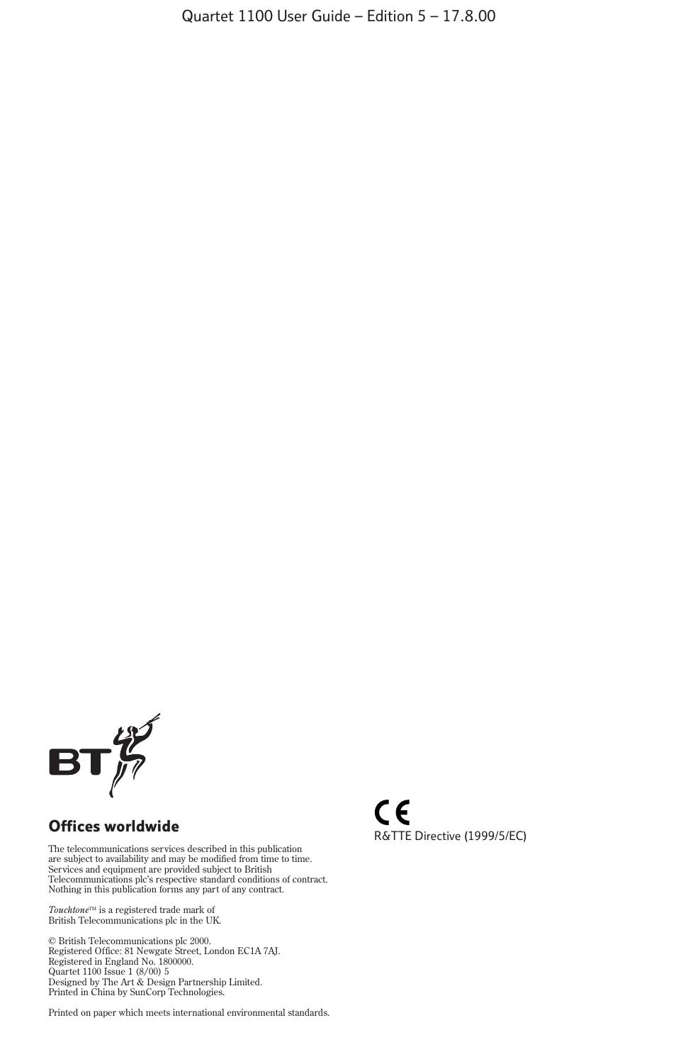 BT 1100 User Manual | Page 32 / 32