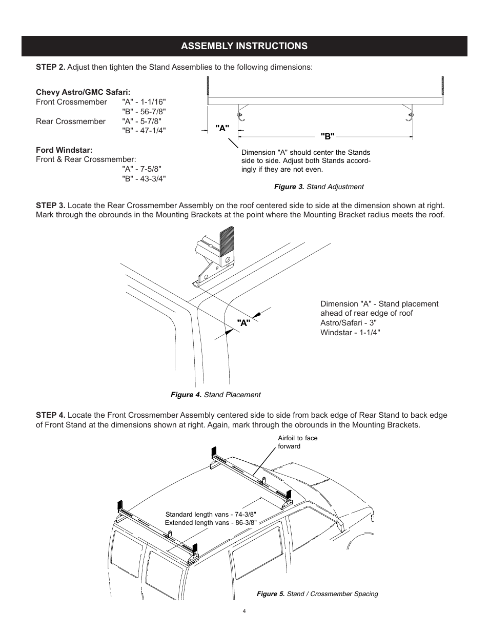 WEATHER GUARD Model 222-3 Accessory Cross Member, Minivan User Manual | Page 4 / 7