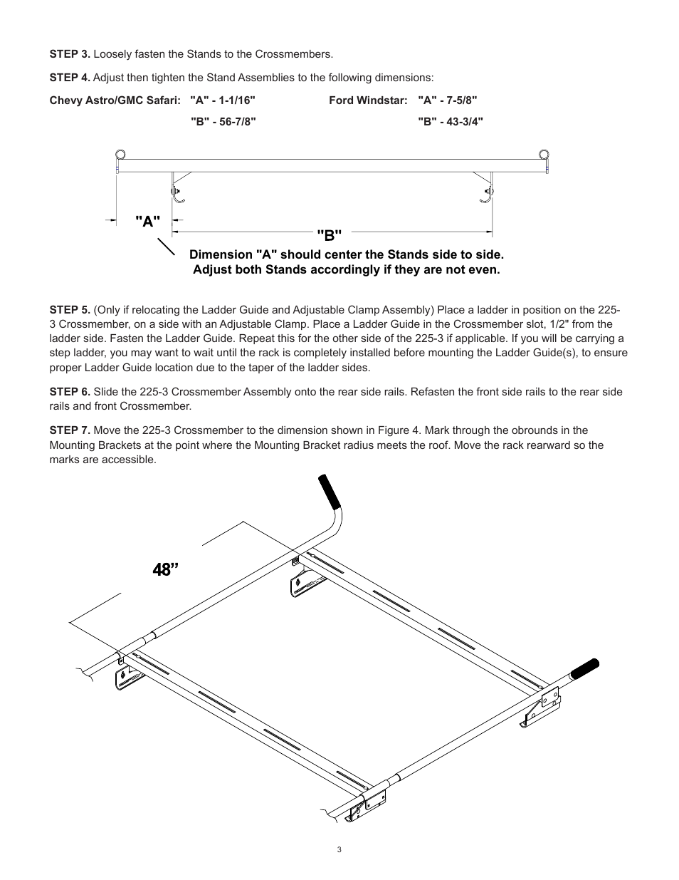 WEATHER GUARD Model 225-3 Accessory Cross Member, Compact User Manual | Page 3 / 5