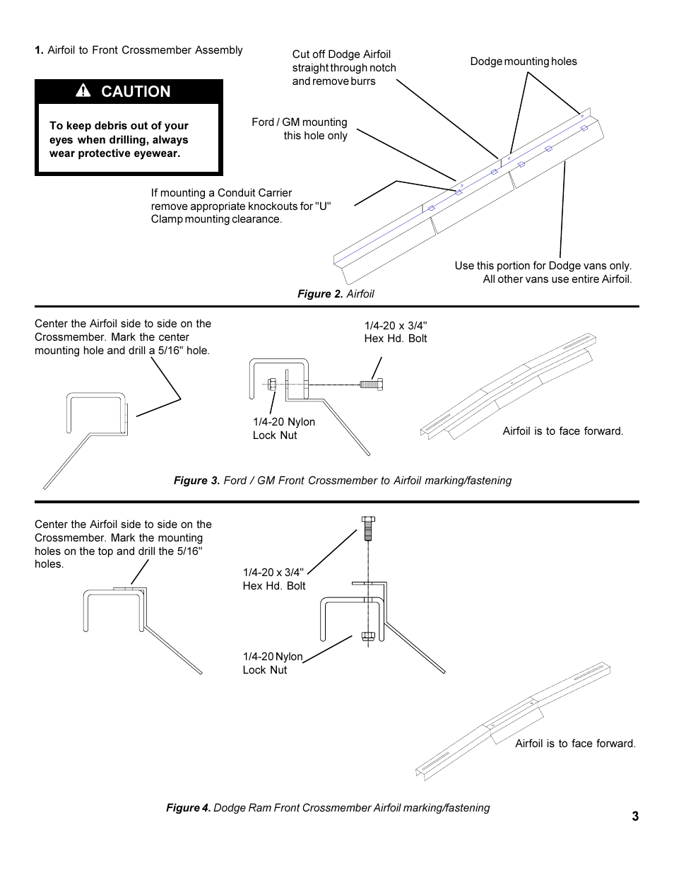 Caution | WEATHER GUARD Model 236-3-01 Quick Clamp Rack, Full-Size, Curb Side User Manual | Page 3 / 8