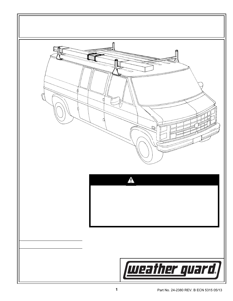 WEATHER GUARD Model 238 Conduit Carrier Extension User Manual | 2 pages