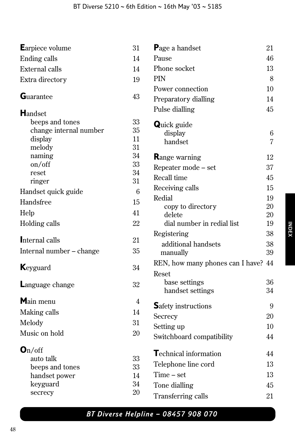 BT 5210 User Manual | Page 50 / 52