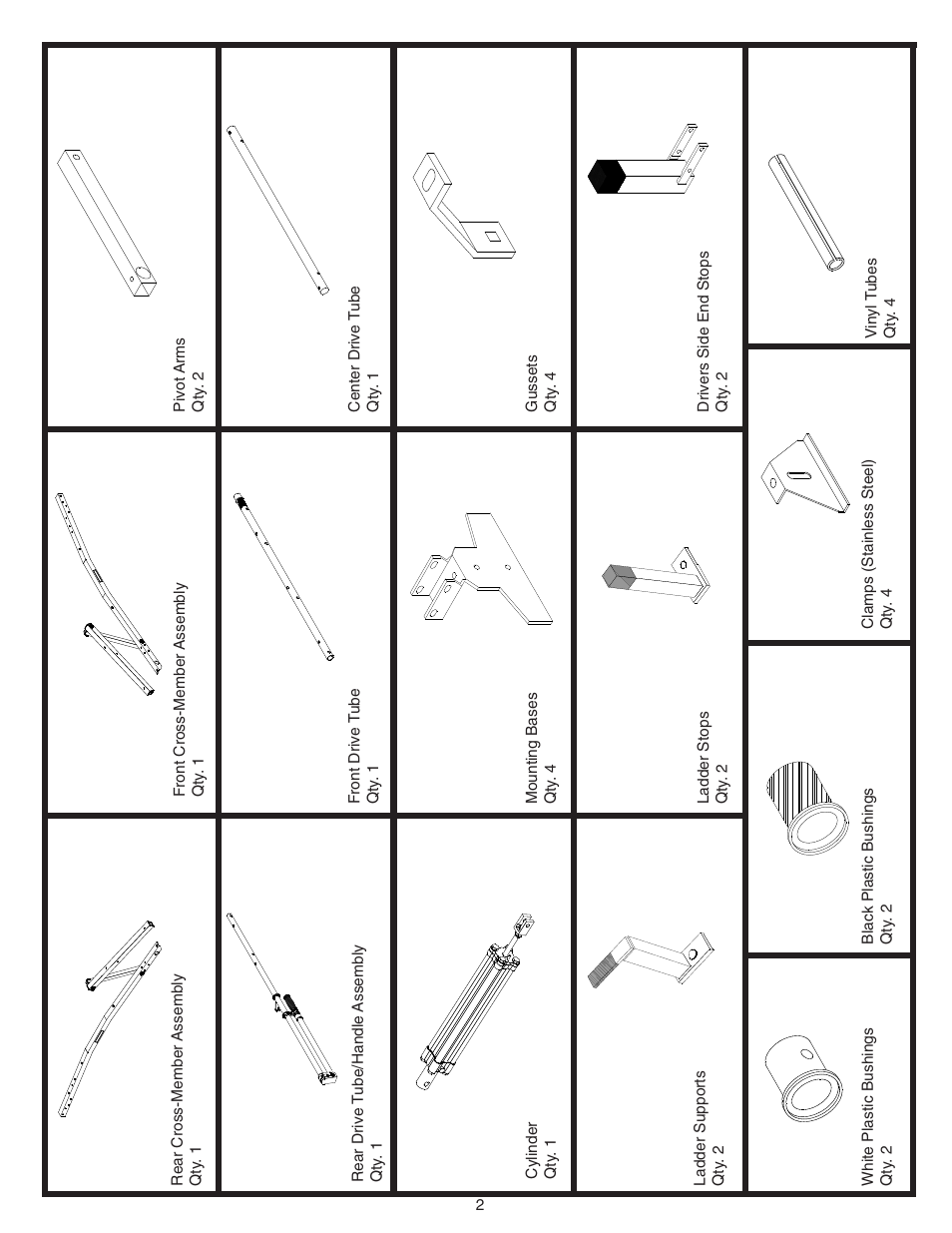 WEATHER GUARD Model 252-3-02 EZ-GLIDE® System, Full-Size, GM User Manual | Page 2 / 15