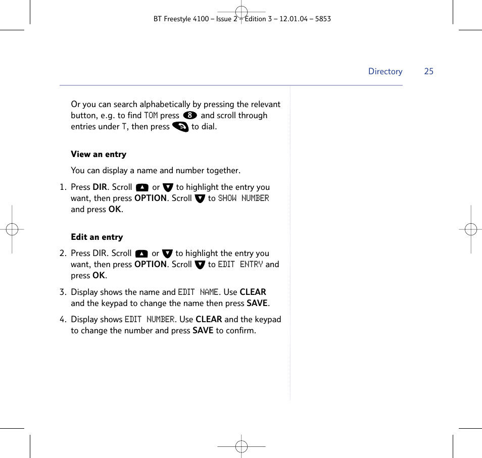 BT 4100 SMS User Manual | Page 25 / 81