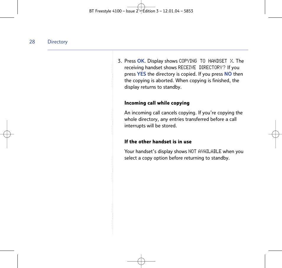 BT 4100 SMS User Manual | Page 28 / 81