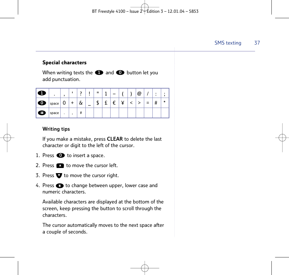 BT 4100 SMS User Manual | Page 37 / 81