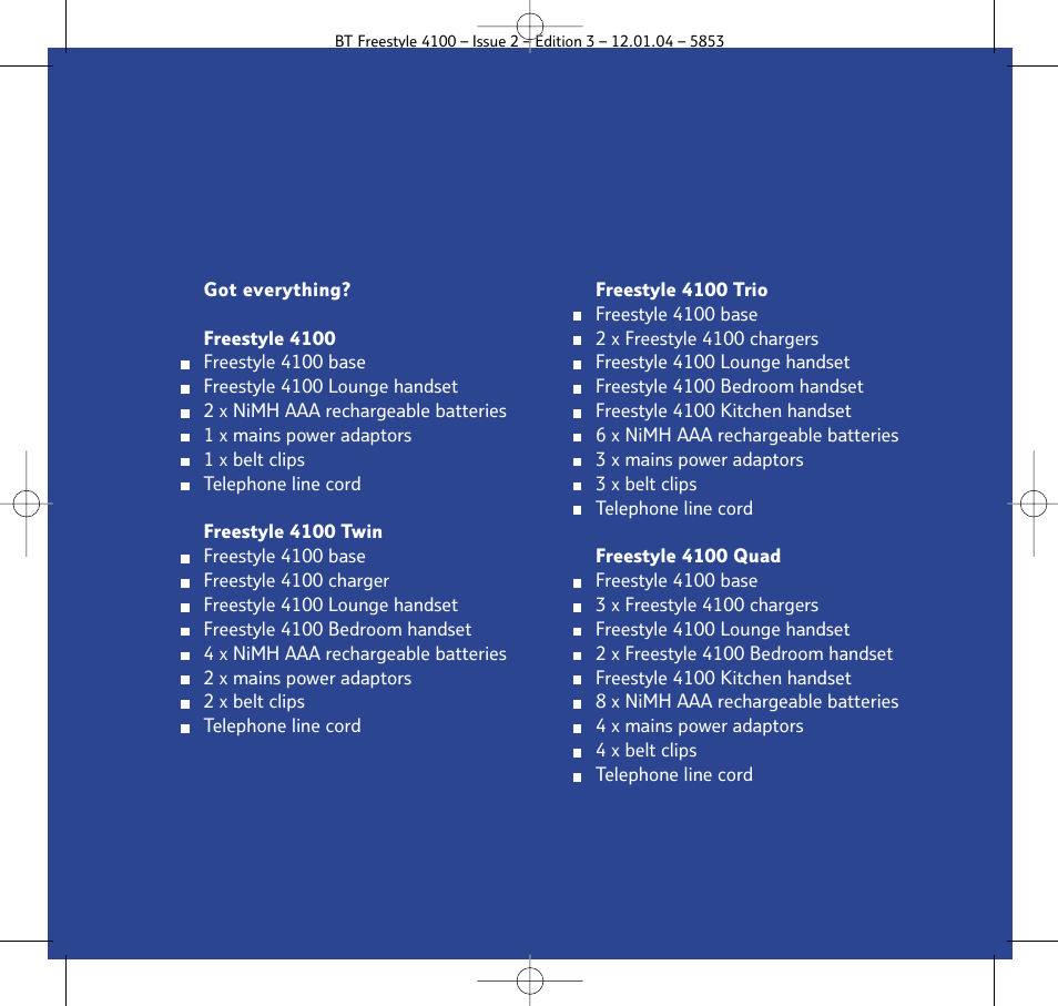 BT 4100 SMS User Manual | Page 4 / 81