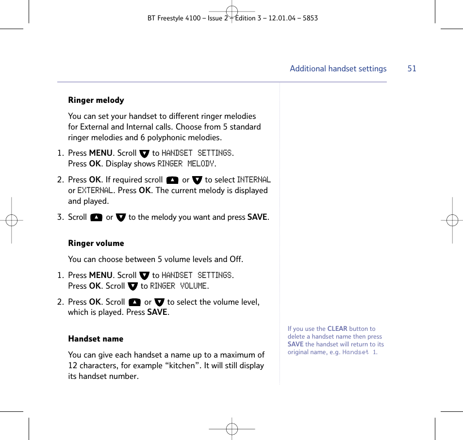 BT 4100 SMS User Manual | Page 51 / 81
