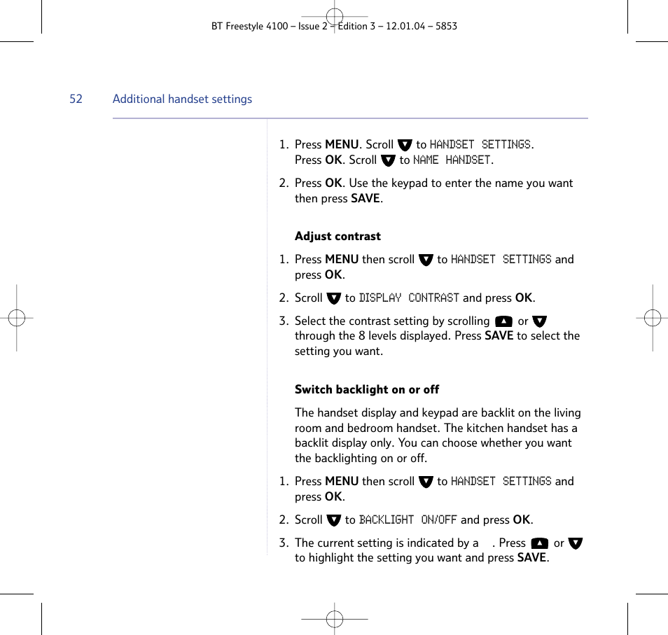 BT 4100 SMS User Manual | Page 52 / 81