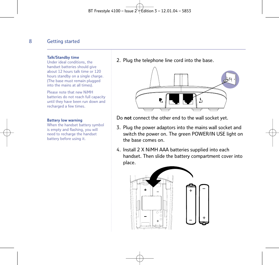 BT 4100 SMS User Manual | Page 8 / 81