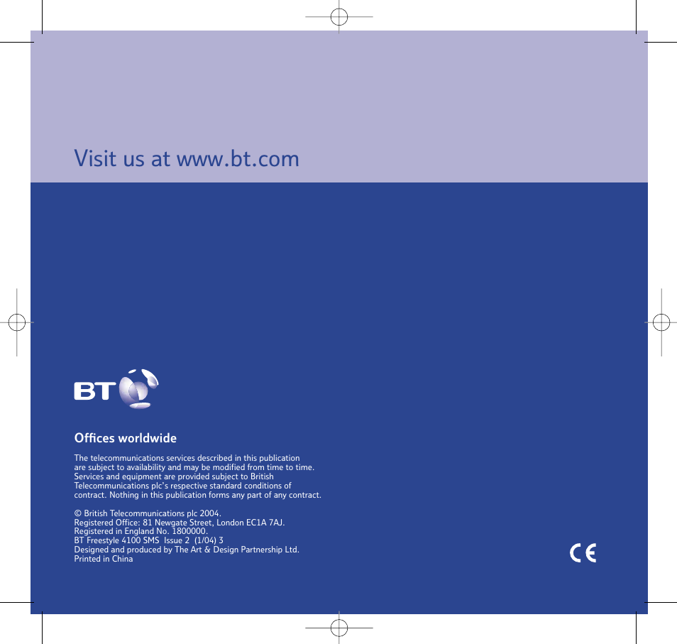 BT 4100 SMS User Manual | Page 81 / 81