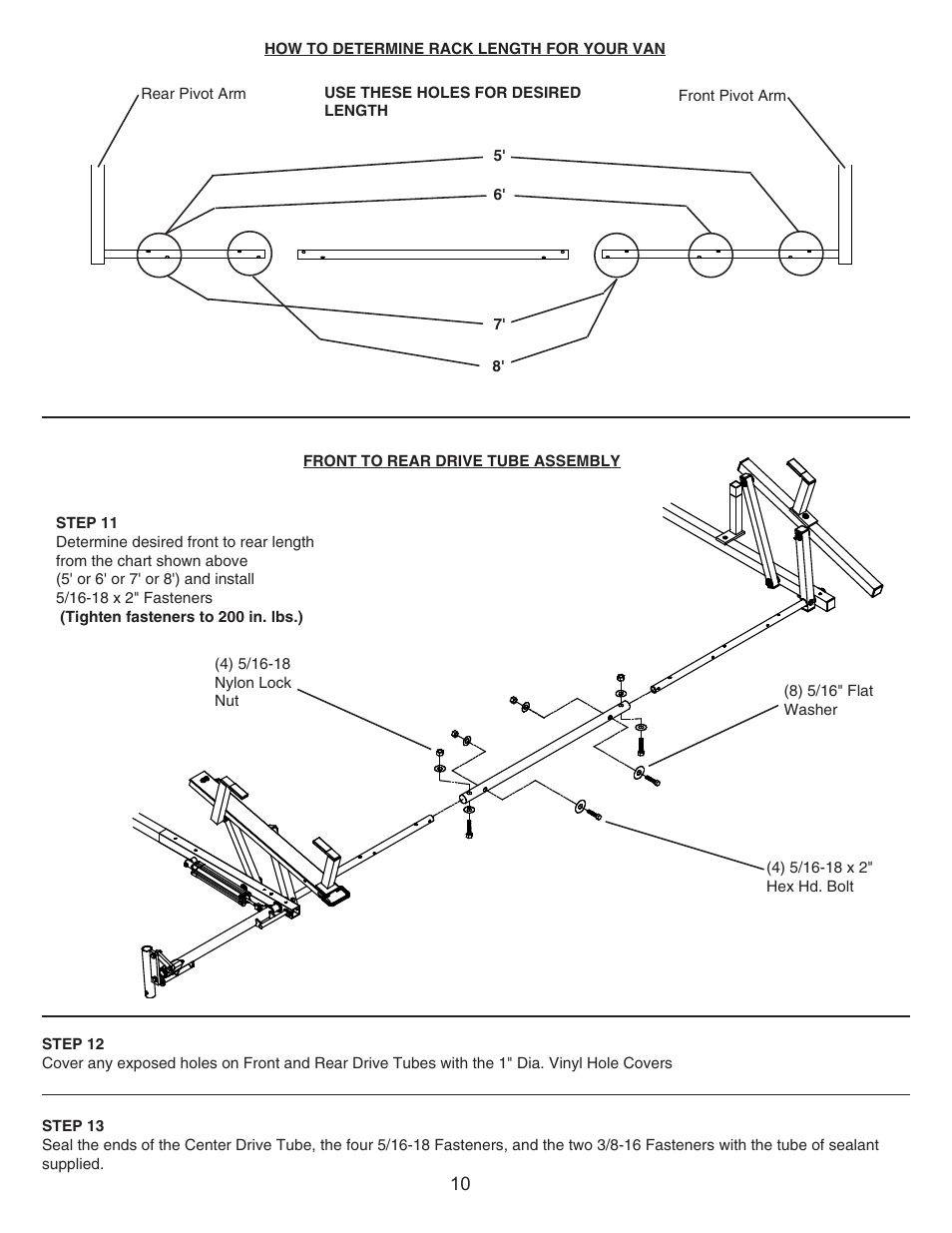 WEATHER GUARD Model 280-3-01 EZ-GLIDE® System, High-Roof User Manual | Page 10 / 15