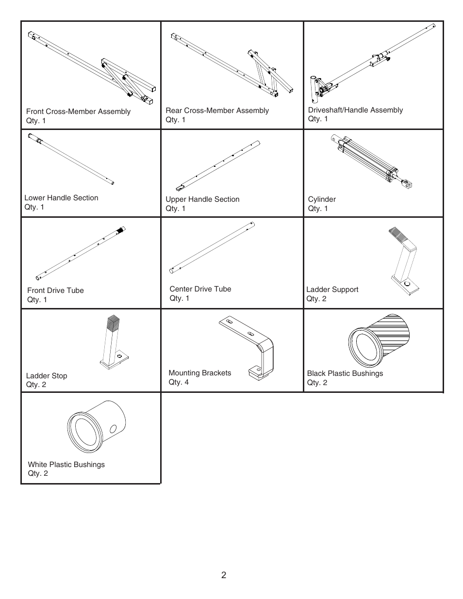 WEATHER GUARD Model 285-3-01 EZ-GLIDE® System, Mid-Roof User Manual | Page 2 / 16