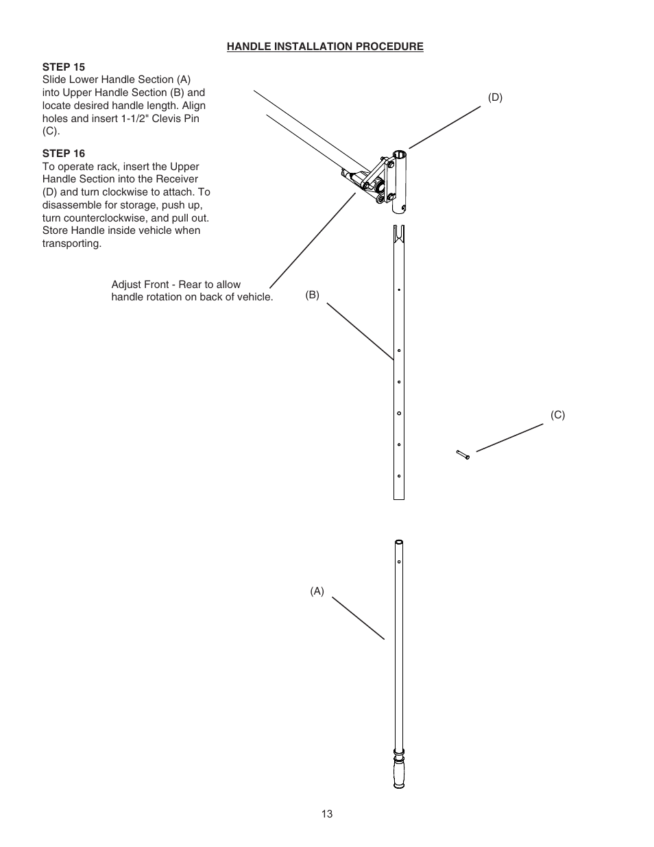 WEATHER GUARD Model 286-3-01 EZ-GLIDE® Drop Down Kit, High-Roof, Driver Side User Manual | Page 13 / 15