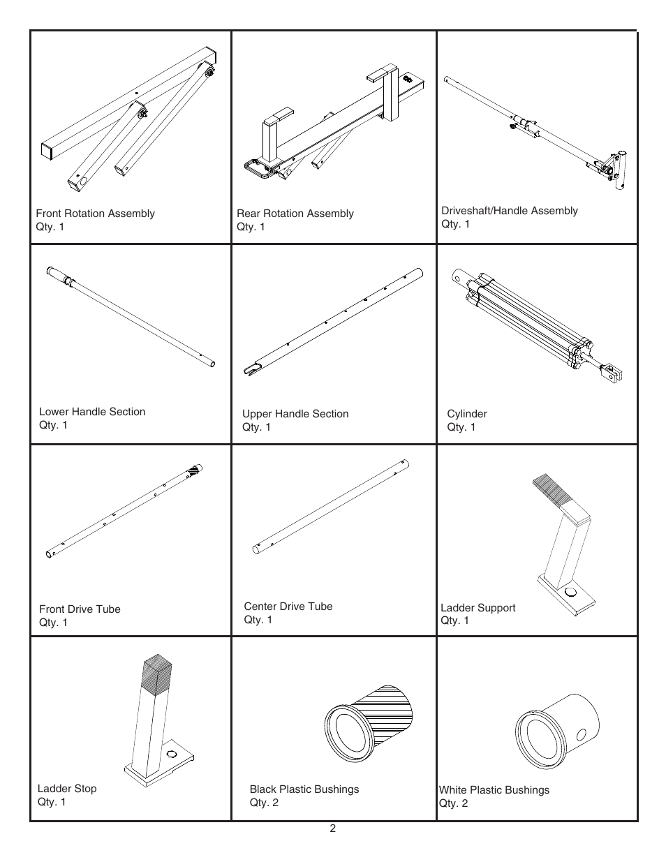 WEATHER GUARD Model 286-3-01 EZ-GLIDE® Drop Down Kit, High-Roof, Driver Side User Manual | Page 2 / 15