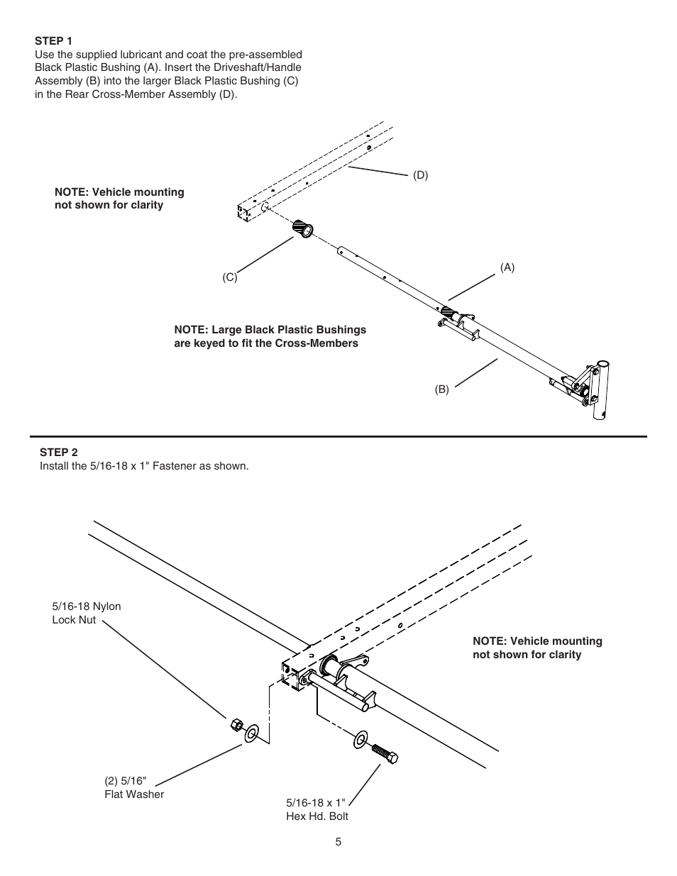 WEATHER GUARD Model 286-3-01 EZ-GLIDE® Drop Down Kit, High-Roof, Driver Side User Manual | Page 5 / 15