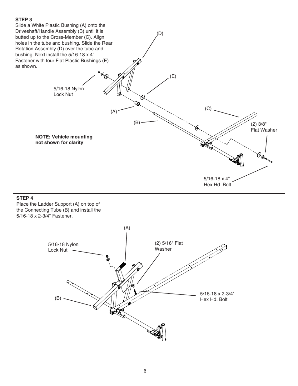 WEATHER GUARD Model 287-3-01 EZ-GLIDE® Drop Down Kit, Mid-Roof, Driver Side User Manual | Page 6 / 16